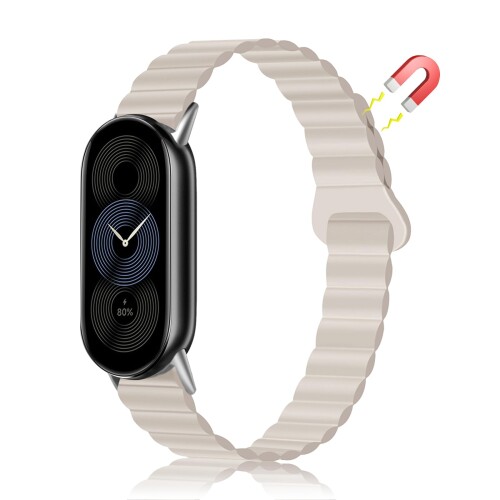 LuFiYa 磁気 シリコン バンド Xiaomi Smart Band 10 / Xiaomi Smart Band 9 / Mi 8 用 シャオミ スマー..