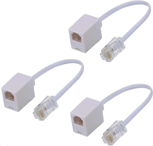 3メスソケット -RJ11電話スプリッター モジュラケーブル 電話アダプタ 分岐アダプタ 電話スプリッタ 延長ケーブル RJ11 6P4Cオス 3メスソケット -RJ11電話スプリッター モジュラケーブル 電話アダプタ 分岐アダプタ 電話スプリッタ 延長ケーブル RJ11 6P4Cオス