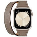 コンパチブル アップルウォッチ バンド 40mm 41mm 38mm 42mm 44mm 45mm 49mm 46mm レザー 二重巻き コンパチブル Appl...