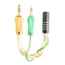 cooyin AGC 変換ケーブル アース付き イヤホンジャック 変換 4.4mm 3.5mm(オス)- 4.4mm(メス) 4芯 Litz編み込み構造 単結晶銀+金メッキ単結晶銀 オーディオプレーヤー WM1AM2・WM1ZM2等に適用