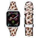 (Oitom) Apple Watch バンド コンパチブル スポーツ 交換ベルト 本革レザー アップルウォッチバンド ビジネス 柔らかい 耐衝撃 花柄 防汗 ...