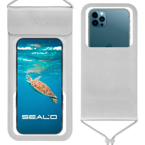 SEAL 039 D (シールド) 携帯スマホ防水ケース ドライバッグ IPX8認定 完全防水防塵力 水中カメラ使用可能 Universal Waterproof Pouch Cellphone IPX8 Waterproof Phone Case Dry Bag (silver, Medium)