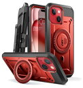 SUPCASE iPhone 15/14/13 ケース 6.1インチ 2023/2022 磁気ケース MagSafe対応 米軍MIL規格取得 衝撃吸収 全面保護 画面フィルム付き スタンド付き ベルトホルダー機能 ワイヤレス充電 MagProシリーズ