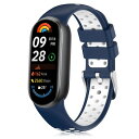 (ZoRoll) シリコンバンドXiaomi Mi Band 10 / 9 / 8 対応 交換ベルトスマートウォッチバンド スポーツストラップ 簡単クリック 簡単調整 防水 ソフト 超軽量 通気性 快適性 男女兼用 替えベルト Xi