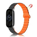 (LuFiYa) 磁気 シリコン バンド Xiaomi Smart Band 9/Xiaomi Smart Band 8 用 シャオミ スマートウォッチ 時計ベルト 磁気 シリコン 交換ストラップ 固定バックル付き 腕時計 ベルト Xiaomi Mi Band 9/Xiaomi Mi
