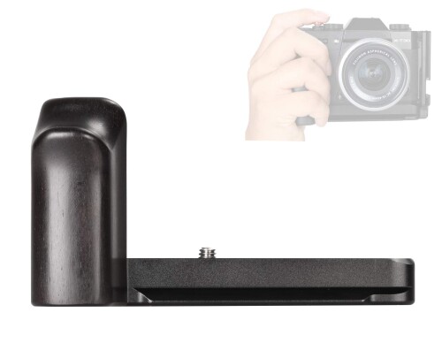 WEPOTO Fujifilm X-T10 X-T20 X-T30 XT30II用ハンドグリップメタル黒檀木材 WR-XT30