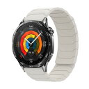 (Hinnwer) 22mm バンド Huawei Watch 5 46mm/GT 5 Pro/GT 5/GT4/GT3 46mm 対応 ファーウェイスマートウォッチ 磁気シリコン バンド スポーツ 時計ベルト 柔らかい 防水 長さ調節 交換ストラップ Huawei Watch 4/