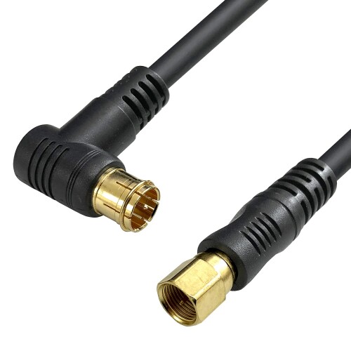 (フジパーツ)BS CS 地上デジタル放送対応 S5CFB 5Cアンテナケーブル 1m 75[オーム]同軸ケーブル L型プラグとF型接栓 LF5C-10/1m