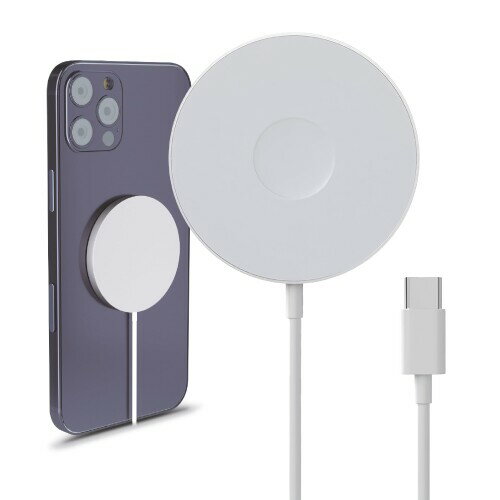 MMOBIEL 磁気ワイヤレス充電器 15W MagSafe iPhone 15/14/13/12/11 シリーズ、AirPods 3/2/Pro、Apple Watch All シリーズ、Samsung Galaxy Buds、S23/S22/S21/Note と互換性あり - USB C - 1M - ホワイト