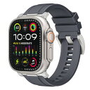 (YOFITAR) for Apple Watch バンド 49mm/46mm/45mm/44mm アップルウォッチ ベルト Series Ultra2/Ultra/10/9/8/7/6/SE/SE2/5/4 シリコンバンド スポーツ かっこいい おしゃれ 防水 蒸れない 通気性 汗に強い apple watc