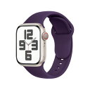 SRena SBC1 for Apple Watchバンド Ultra/SE/Series 10 9 8 7 6 対応 40mm/44mm/45mm/49mm スポーツ&シリコン ステンレス 男女兼用 快適フィット 簡単取り付け,インペリアルパープル