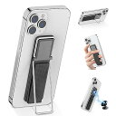 スマホスタンド Senose スマホリング 縦置き 横向き フィンガースマホストラップ 薄型 卓上 携帯リング iPhoneリング スマホバンド 片手操作 落下防止 iPhone/Android各種他対応 (ブラック)