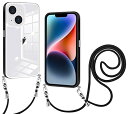 iPhone 14 用 ケース iPhone 13 用 ケース クリア ショルダー iPhone14 13 スマホケース 肩掛け 首かけ 斜めがけ ショルダー ケース 縄掛け カバー 透明 PC背面 TPUバンパー アイフォン14 13 カバー ス