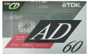 TDK カセットテープ AD 60分 デジタル対応 スーパーローノイズ AD-60R(2)