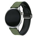 (Triblanc) 時計ストラップ革スエードレザーウォッチストラップ 20mm 22mm ソフトシリコン裏地 防汗 クイックリリースマグネット留め ラバーウォッチストラップ(2)