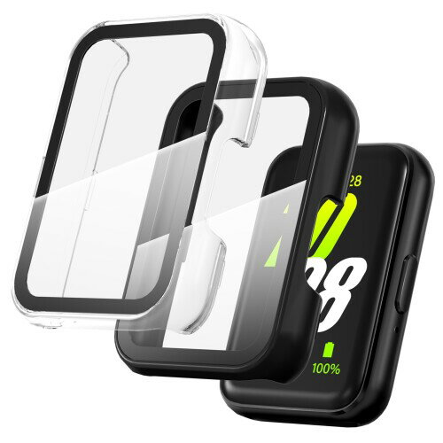 Suoman for Samsung Galaxy Fit3ケース(2個)高精細，ハードPC製スクリーンプロテクターfor Galaxy Fit3カバー-ブラック+透明