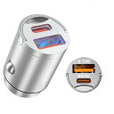 ERYUE シガーソケット USB C カーチャージャー 2ポート PD 30W&QC3.0 急速充電 小型サイズ ハンドルデザイン 引き抜き便利 急速充電/金属製/軽量 Type C カーチャージャー 12V/24V車対応 車載充電器