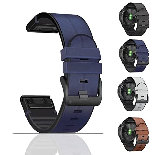 (Aoouik) GARMIN用 ガーミン 交換ベルト バンド 22mm Fenix 7 Fenix 6 Fenix 6 Pro Fenix 5 Fenix 5 Plus Forerunner 935 Forerunner 945 Approach S60 Approach S62 Quatix 5 MARQ (紺)