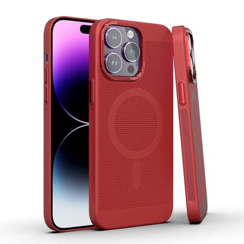 Casesmo MagSafe対応 iPhone 14 Plus用 ケース アイフォン14プラス用 カバー 冷却 放熱メッシュ構造 高い排熱性 カメラレンズ保護 全面保護 ワイヤレス充電に対応 TPU マットな質感に 指紋防止 薄