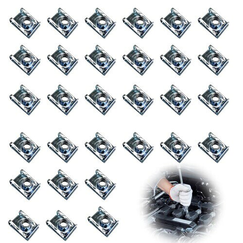 U型クリップナット Uナット Uクリップ クリップナット 自動車 U字型ナット M6 スピードナット 車 メン..