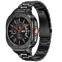(MioHHR) カバー付きステンレス鋼ストラップ 互換性 Samsung Galaxy Watch Ultra 47mm,頑丈なプロテクターケースとメタルバン...