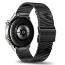 (KeeFos) 22mm バンド Huawei(ファーウェイ) Watch 5 46mm/Watch GT5 Pro 46mm/GT5 46 mm 対応 交換バンド 換え 交換ベルト ステンレス鋼 替えベルト 調節可能 通気性 ミラネーゼメッシュ HUAWEI(ファーウェイ