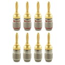 Nakamichi FanLock Excel シリーズ 24k 金メッキ バナナプラグ 10 AWG - 18 AWG ゲージ サイズ 4mm スピーカー ア...