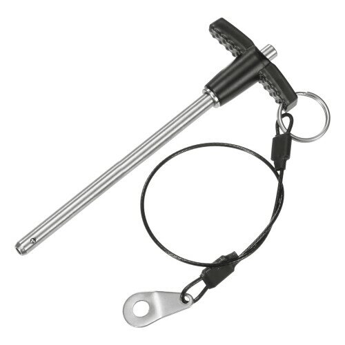 M METERXITY Tハンドルロックピン 1/4インチ(6mm)径 3-17/32インチ(90mm)使用長 プッシュボタンリリー..