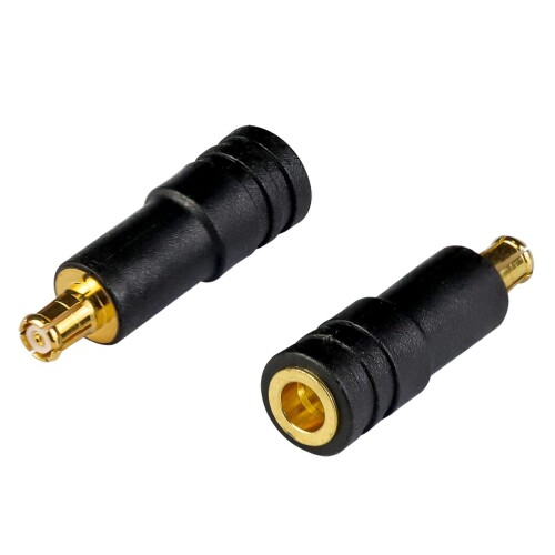 okcsc SR9 A2DC 変換 変換コネクタ イヤホンジャック 変換 SR9/ATH-ESW950用（オス）- A2DC（メス）SENNHEISER用 Audio-Technica用 SR9・AP2000TI・ATH-AWAS・ATH-AWKT・ATH-WP90に適合 2個セット ブラック