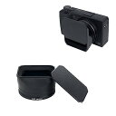 JJC メタル 長方形 レンズフード + フードキャップ リコー Ricoh GR3X GRIIIX GRIIIx HDF 専用 レンズ保護 雑光を防ぐ 防塵 ケラレなし 黒い アルミニウム合金製