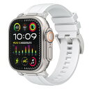 (YOFITAR) for Apple Watch バンド 49mm/46mm/45mm/44mm アップルウォッチ ベルト Series Ultra2/Ultra/10/9/8/7/6/SE/SE2/5/4 シリコンバンド スポーツ かっこいい おしゃれ 防水 蒸れない 通気性 汗に強い apple watc