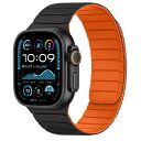 磁気 コンパチブル Apple Watch バンド 49mm 46mm 45mm 44mm 42mm ソフトシリコン交換用ループリストバンド ンパチブル アップルウォッチ バンド Ultra/SE Series10/9/8/7/6/5/4/3/2/1に対応 柔らかい 男女兼
