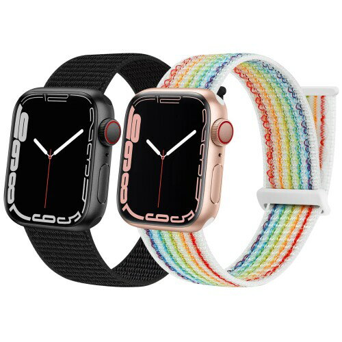Huamanlou コンパチブル Apple Watch バンドアップルウォッチ バンド 38mm 40mm 41mm 42mm 44mm 45mm ナイロンバンド コンパチブル アップルウォッチ バンド 適応 iWatch Series 7/SE/6/5/4/3/2/1 Huamanlou コンパチブル Apple Watch バンドアップルウォッチ バンド 38mm 40mm 41mm 42mm 44mm 45mm ナイロンバンド コンパチブル アップルウォッチ バンド 適応 iWatch Series 7/SE/6/5/4/3/2/1