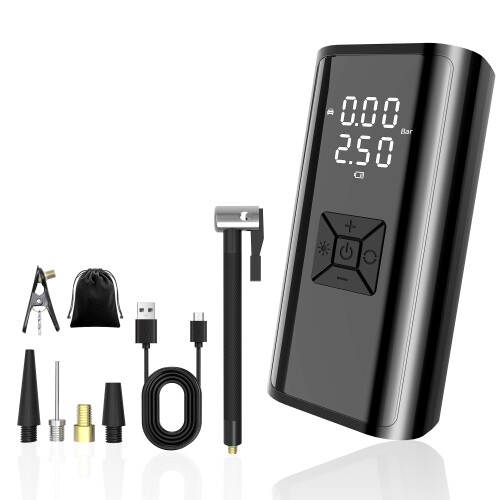 電動空気入れ 車 自転車 エアーポンプ 充電式 6000mAh コードレス 最大圧力150PSI バイクエアコンプレッサー 仏/英/米式バルブ対応 自動車/自転車/ボール/浮き輪