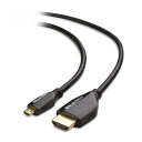 Cable Matters Micro HDMI ケーブル 2m Micro HDMI HDMI変換ケーブル 3Dと4K解像度に対応 マイクロHDMI HDMI ケーブル Micro HDMI Dタイプ HDMI Aタイプ ブラック