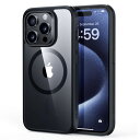 ESR iPhone 15 Pro ケース ワイヤレス充電対応 耐衝撃 いphone 15 pro ケース 傷防止 黄変防止 iPhone 15 Pro用 ケース アイフォン 15 プロ対応 磁気 スマホケース Classicシリーズ(クリア_ブラック)