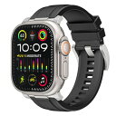 (YOFITAR) for Apple Watch バンド 49mm/46mm/45mm/44mm アップルウォッチ ベルト Series Ultra2/Ultra/10/9/8/7/6/SE/SE2/5/4 シリコンバンド スポーツ かっこいい おしゃれ 防水 蒸れない 通気性 汗に強い apple watc