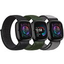 楽天まばし商店Bcuckood ナイロン交換用時計バンド Fitbit Versa 4/Sense 2/Versa 3/Sense レディース メンズ ソフト 通気性 ストラップ スポーツ ソロ ループ 交換用リストバンド