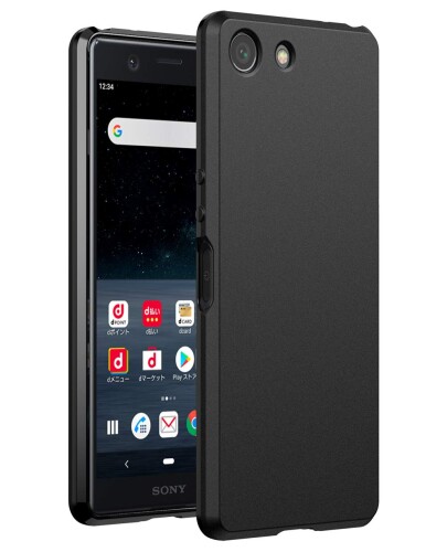 Xperia Ace SO-02L ケース ソフトシンプル ビジネス 滑りにくい TPU 耐衝撃 エクスペリア Ace SO02L カバー マット ブラック