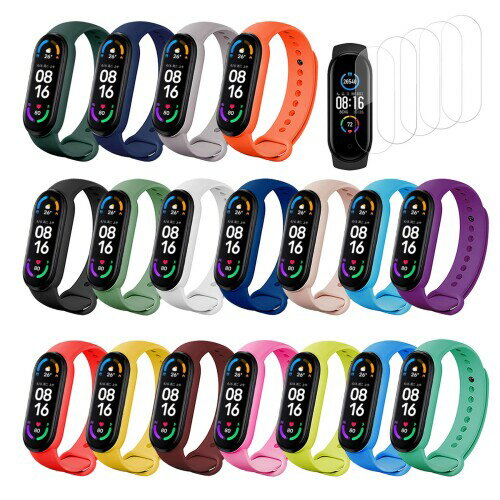 楽天まばし商店（BDIG） コンパチブル Xiaomi Mi band 5 ベルト Mi Band 6 バンドベルト替えベルト通気設計 ブレスレット柔らかい交換用 シリコン製 カラフル シャオミ スマートバンド