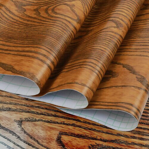 Shackcom 壁紙シール 木目 リメイクシート（40cmx300cm，2巻）貼って 剥がせる壁紙 防水 防油 防汚 防カビ 補修 装飾キッチン、浴室、寝室、リビングルーム、カウンタートップ、テーブル、