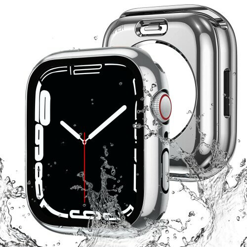(ILYAML) for Apple Watch ケース 360度全面防水 バンド 水泳・スポーツ専用 ガラスフィルム 一体型 ap..