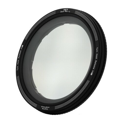 楽天まばし商店H&Y ブラックミスト 58-77mm REVORING Black Mist 1/2 レボリング 可変ステップアップリング付 ブラックミスト 1/2 フィルター径 58mm 62mm 67mm 72mm 77mm 対応 帯電防止 防汚 撥水 防傷 RB2-77