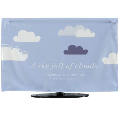 IKENOKOIテレビカバー 防塵カバー 液晶テレビカバー 可愛い 欧米風 65インチ(150X92cm 雲)
