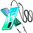 JSTNMEBO OPPO Reno 5A ケース ショルダー クリアグラデーション色 肩掛け 斜めかけ 縄掛けケース オッポ レノ5a ケース 耐衝撃 衝撃吸収 レンズ保護 シンプル 透明 TPU シリコン ソフト ケース
