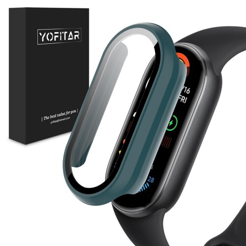 (YOFITAR) for xiaomi smart band 9ケース シャオミ スマートバンド9保護カバー ガラスフィルム 一体型 PC素材 全面保護 超薄型 装着簡単 耐衝撃 高透過率 指紋防止 傷防止 シャオミ スマートバン