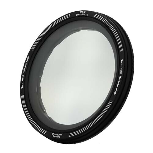 楽天まばし商店H&Y ブラックミスト 46-62mm REVORING Black Mist 1/2 レボリング 可変ステップアップリング付 ブラックミスト 1/2 フィルター径 46mm 49mm 52mm 55mm 58mm 62mm 対応 帯電防止 防汚 撥水 防傷 RB2-62