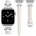 コンパチブル アップルウォッチ バンド スリムレザー製 Apple Watch バンド レディース 女性 iWacth Series 10/9/8/7/6/5/...