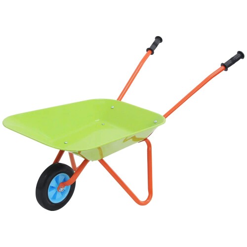 SUGGEST 運搬用 一輪車 キッズ 手押し車 ミニ 運搬カート 軽量 スチール製 組立式 子供用 砂遊び ガー..
