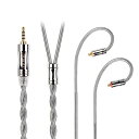 JIALAI JLY3 銀メッキ単結晶銅 リケーブル 2.5mm MMCX 2芯 イヤホンアップグレードケーブル 交換 着脱式 ヘッドフォンケーブル マイクなし HiFi DIYイヤホンのアクセサリ耳掛型 1.2m 音質改善 JIALA